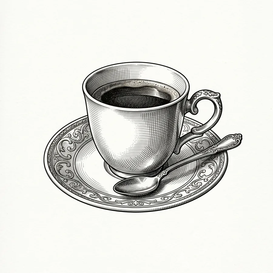 Espresso 에칭 일러스트