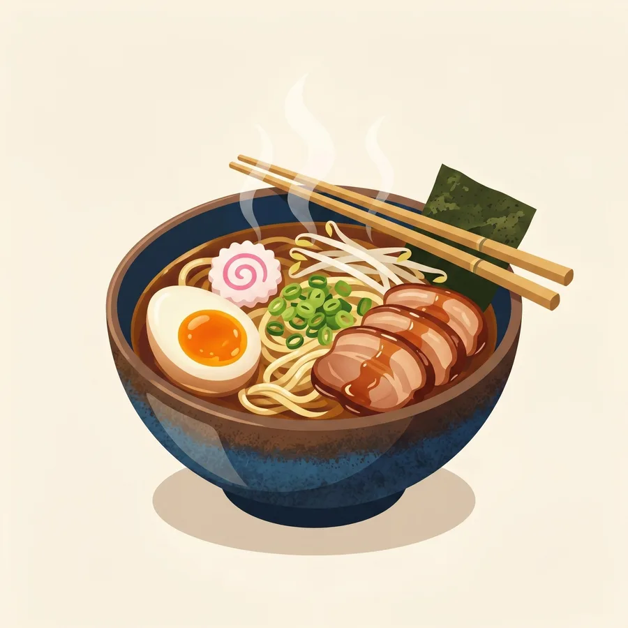 메뉴·배달앱 푸드 일러스트 라멘 예제