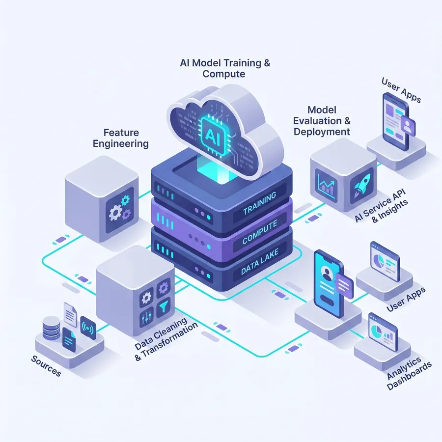AI·SaaS 제품·인프라 일러스트 데이터 파이프라인 예제